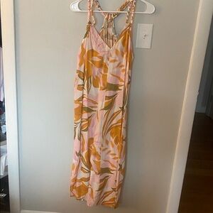 C&C California Pink and Orange Floral Dress